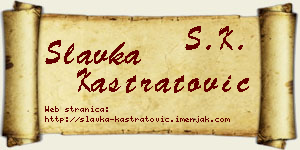 Slavka Kastratović vizit kartica